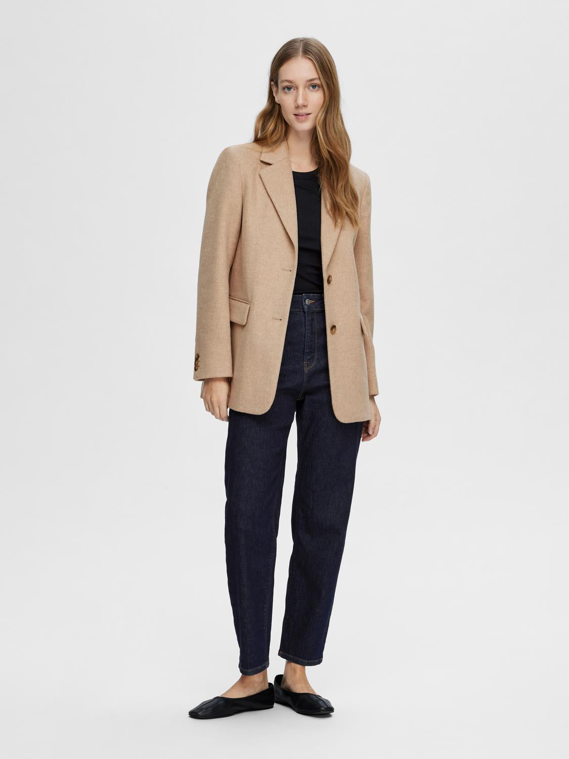 Sasja Ull Blazer - Beige/ Sandshell